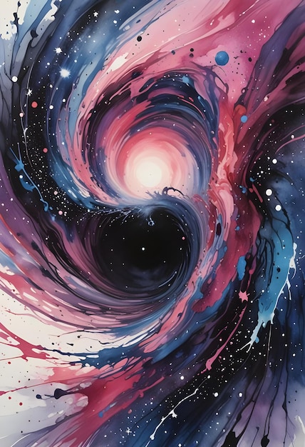 a painting of a dark hole with the words  the universe