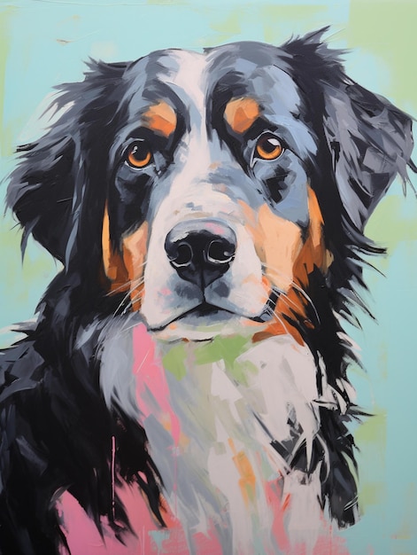 A painting of a dog called a dog called a dog.