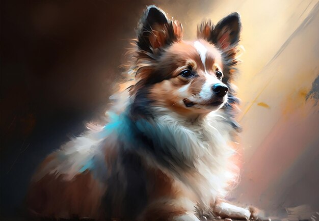 A painting of a dog named chihuahua.