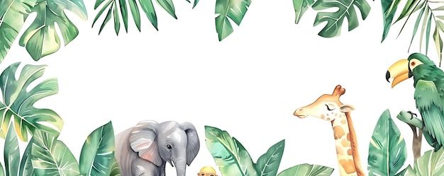 Photo a painting of elephants and a baby elephant with a green leaf