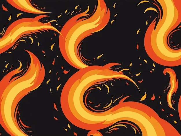 a painting of a firework is shown in a black and orange color