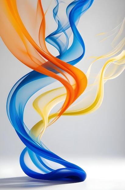 a painting of a flame with orange and yellow colors