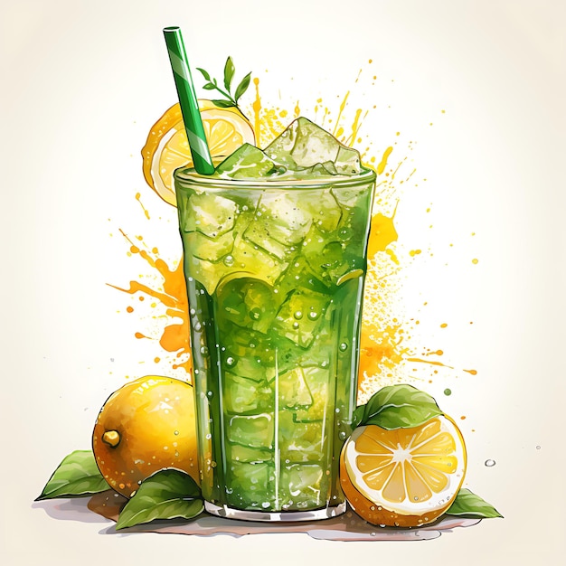 Painting the Flavors A Colorful Journey into Watercolor Drink Illustrations