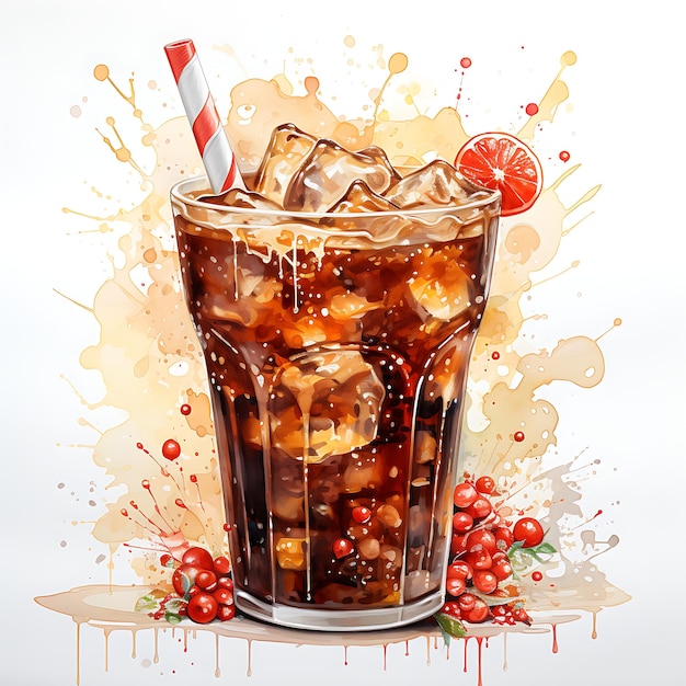 Painting the Flavors A Colorful Journey into Watercolor Drink Illustrations