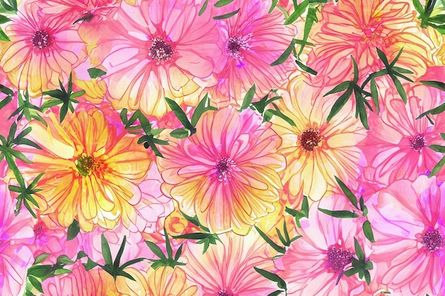 a painting flower illustration background