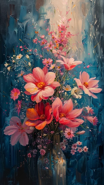 a painting of flowers by person