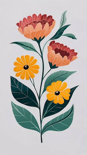 a painting of flowers by person