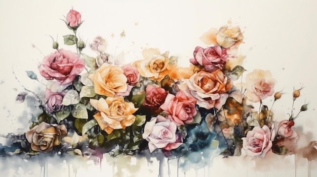 A painting of flowers with the word love on it