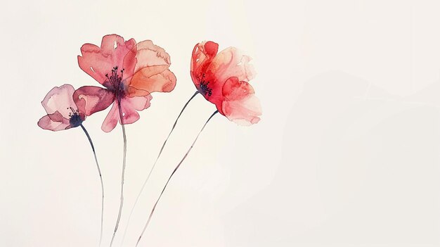 Photo a painting of flowers with the words quot poppies quot