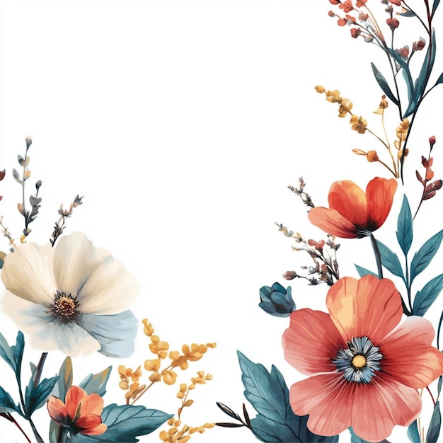 a painting of flowers with the words spring and summer