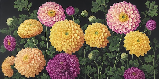 A painting of flowers