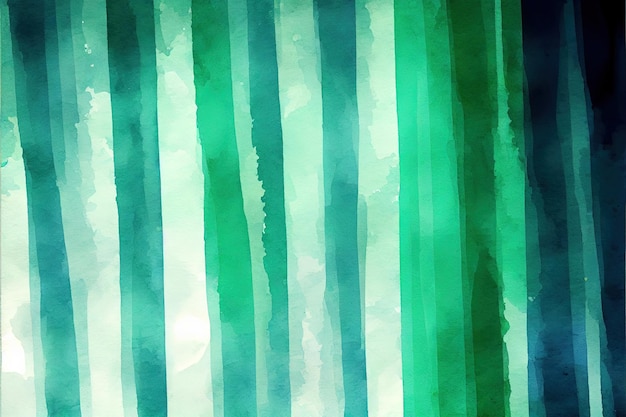 A painting of a forest filled with lots of trees generative AI