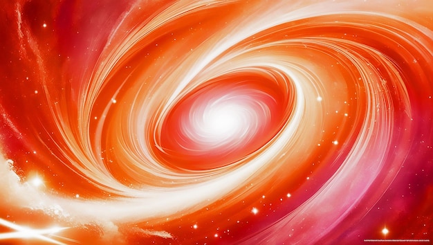 a painting of a galaxy that is painted in red and white