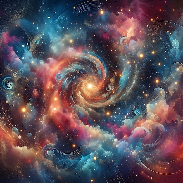 a painting of a galaxy