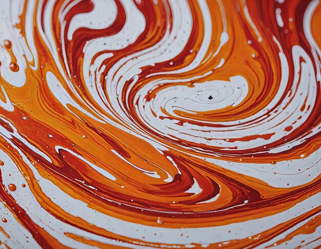 Photo a painting of a heart with orange and orange liquid