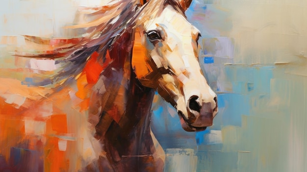 A painting of a horse by person