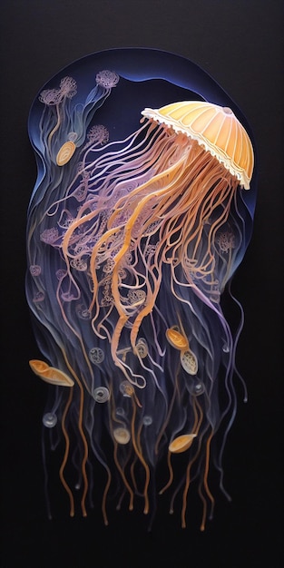 Painting of a jellyfish generative ai