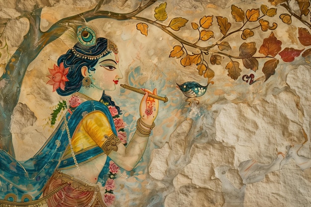 Painting of Krishna Generative AI