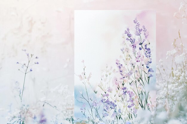 Photo a painting of lavender flowers by person