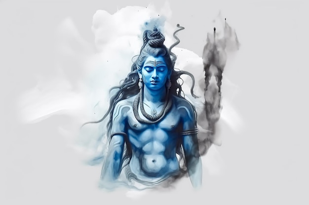 Photo a painting of a lord shiva