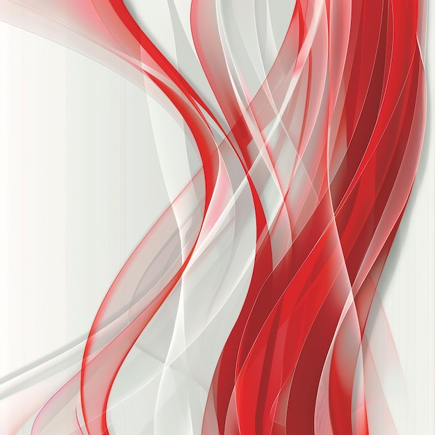 A painting made with red and white stripe on white background Generative ai