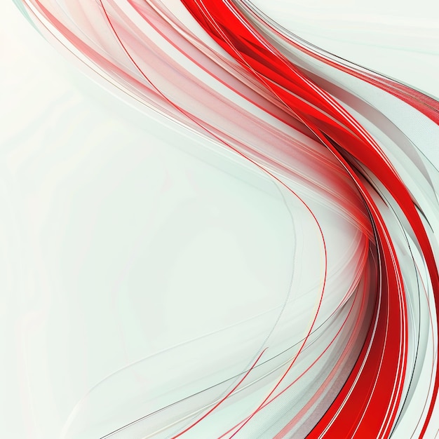 A painting made with red and white stripe on white background Generative ai