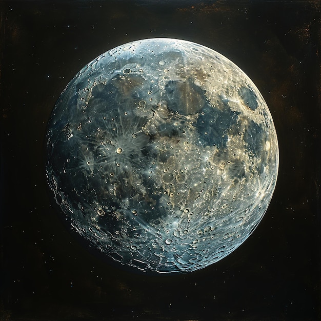 a painting of a moon with the words  the moon  on it