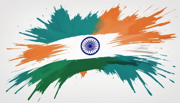 a painting of the national flag with the colors of the flag