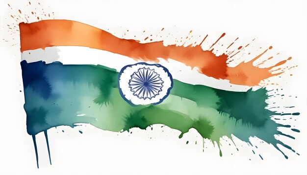 a painting of the national flag with the title quot india quot on it