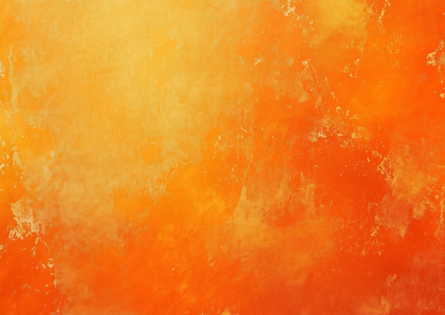 Photo a painting of orange and yellow paint with a yellow background