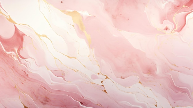 a painting of pink and gold is shown