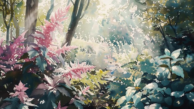 a painting of plants and the word nature