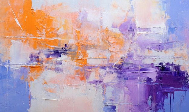 a painting of purple and orange colors