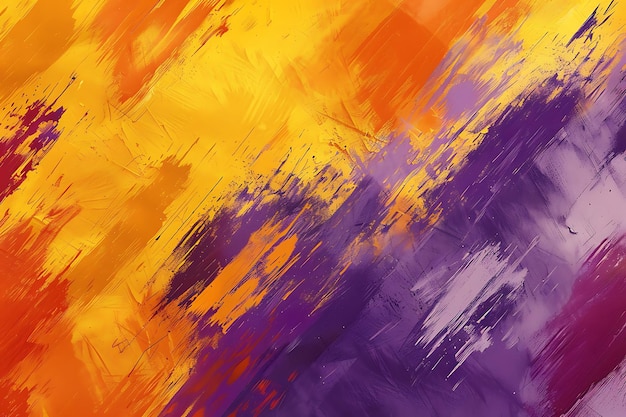 a painting of purple and orange with a purple background