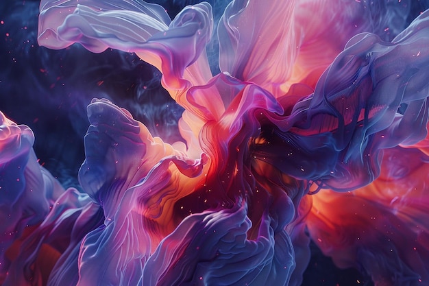 a painting of a purple and pink colored liquid with the words  fire  on the bottom