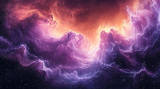 a painting of a purple and purple universe with the words  the universe