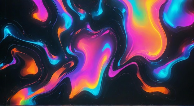 a painting of a rainbow colored liquid with the title  the colors