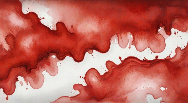 Photo a painting of red and white watercolors by person