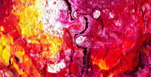 A painting of a red and yellow abstract with the word love on it.