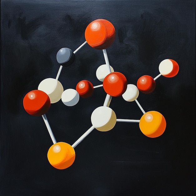 a painting of a scientific experiment with the word chemistry on it