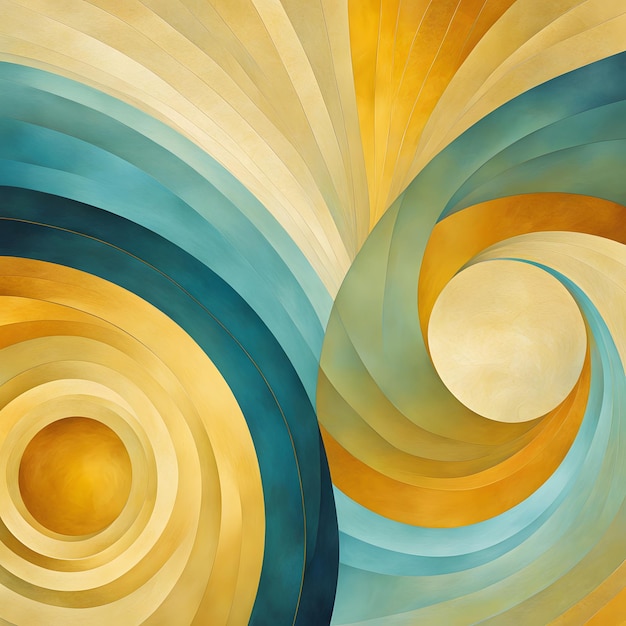 a painting of a spiral and a spiral