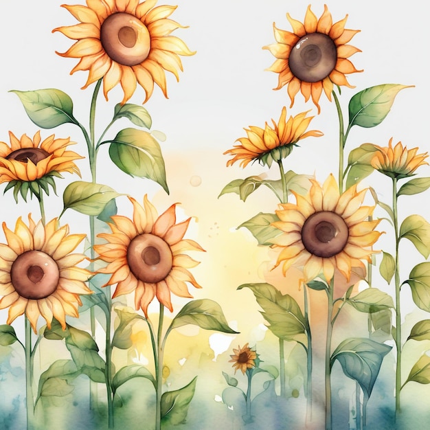 a painting of sunflowers with the words quot sun quot on it