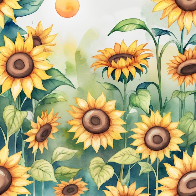 a painting of sunflowers with the words  sunflower  on it