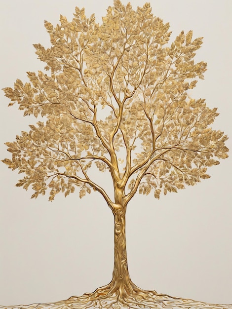 a painting of a tree with the word quot tree quot on it