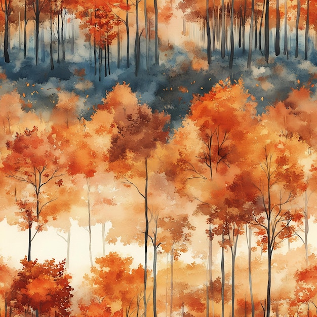 A painting of trees with the words quot fall quot on it