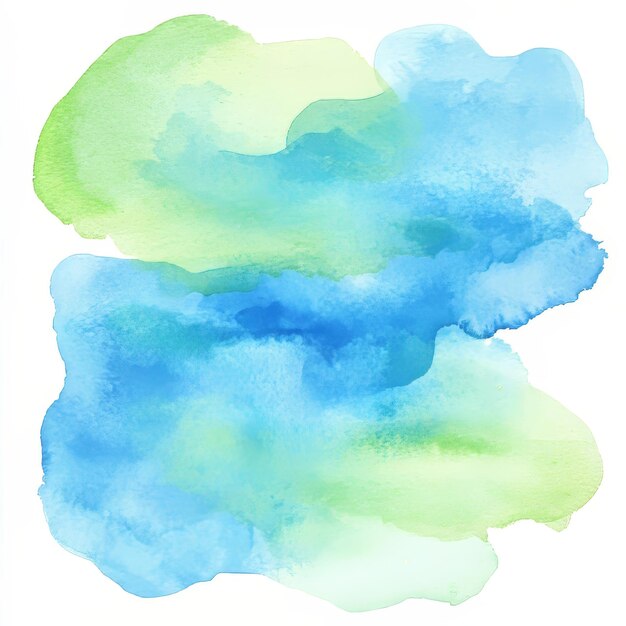 Photo painting using watercolors on white with colorful strokes