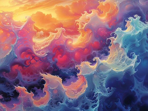 a painting of a wave that has the word  colors  on it