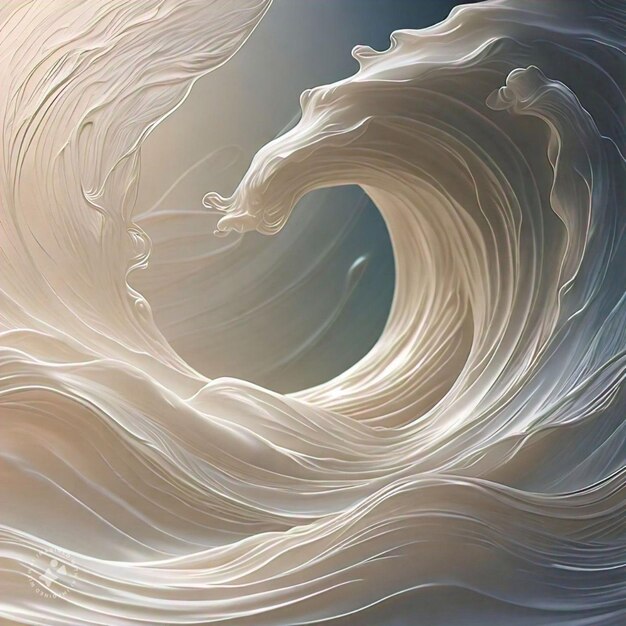 Photo a painting of a wave with the title ocean