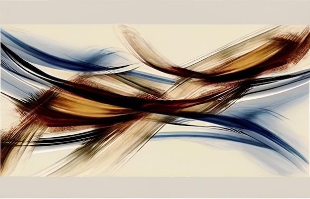 A painting of a wavy line with the word " on it "