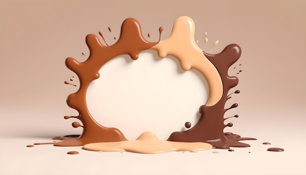 A painting with chocolate dripping on it